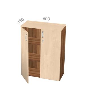 Шкаф 3 уровня, широкий, закрытый, двери ЛДСП - Берлин Директор BRA.ZD3-D-090, с замком, ШхГхВ: 900х430х1290 мм