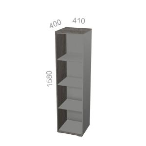 Шкаф 4 уровня, узкий, открытый, стеллаж - Яппи ЯШ-03 L - левый элемент, ШхГхВ: 410х400х1580 мм
