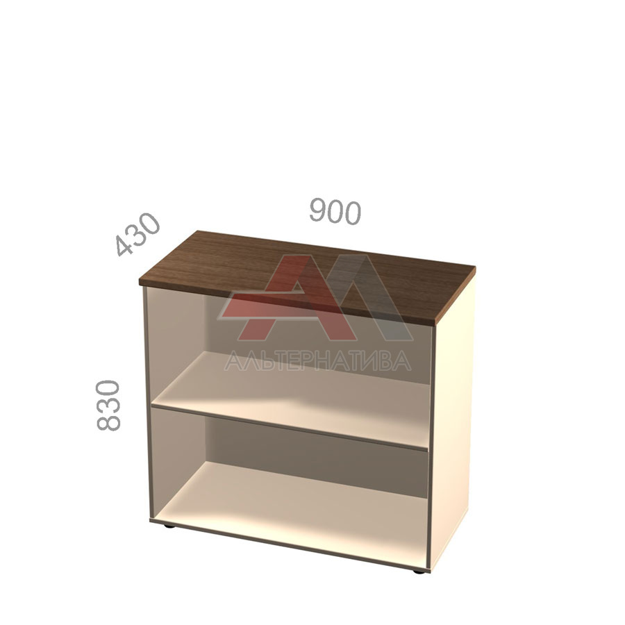 Шкаф 2 уровня, широкий, открытый, стеллаж - Аккорд Директор АКТД 2-11, ШхГхВ: 900х430х830 мм