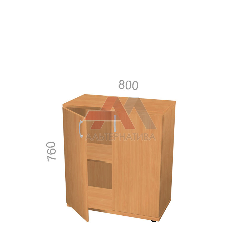 Шкаф 2 уровня, широкий, закрытый, двери ЛДСП -  Эрго ЭР КШ52, ШхГхВ: 800х450_600х760 мм