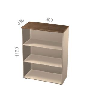 Шкаф 3 уровня, широкий, открытый, стеллаж - Октава ОКТД 3-11, ШхГхВ: 900х430х1190 мм