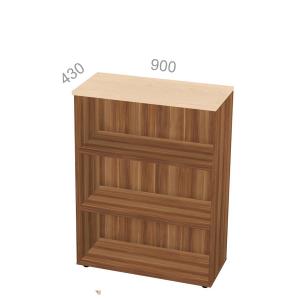 Шкаф 3 уровня, широкий, открытый, стеллаж - Берлин Директор BRA.SO3-D-090, ШхГхВ: 900х430х1290 мм