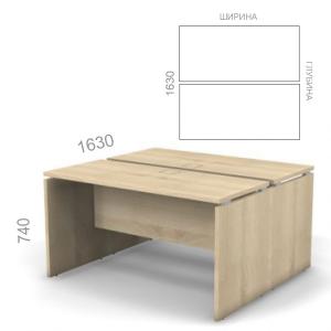 Рабочая станция на 2 места Европа Лайт ЕВ РС-2 163, ШхГхВ: 1180_1780х1630х740 мм