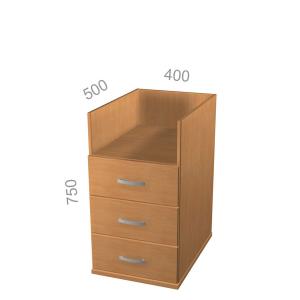 Тумба приставная Лайт ЛТ Т2/3, без крышки, ШхГхВ: 400х500х750 мм