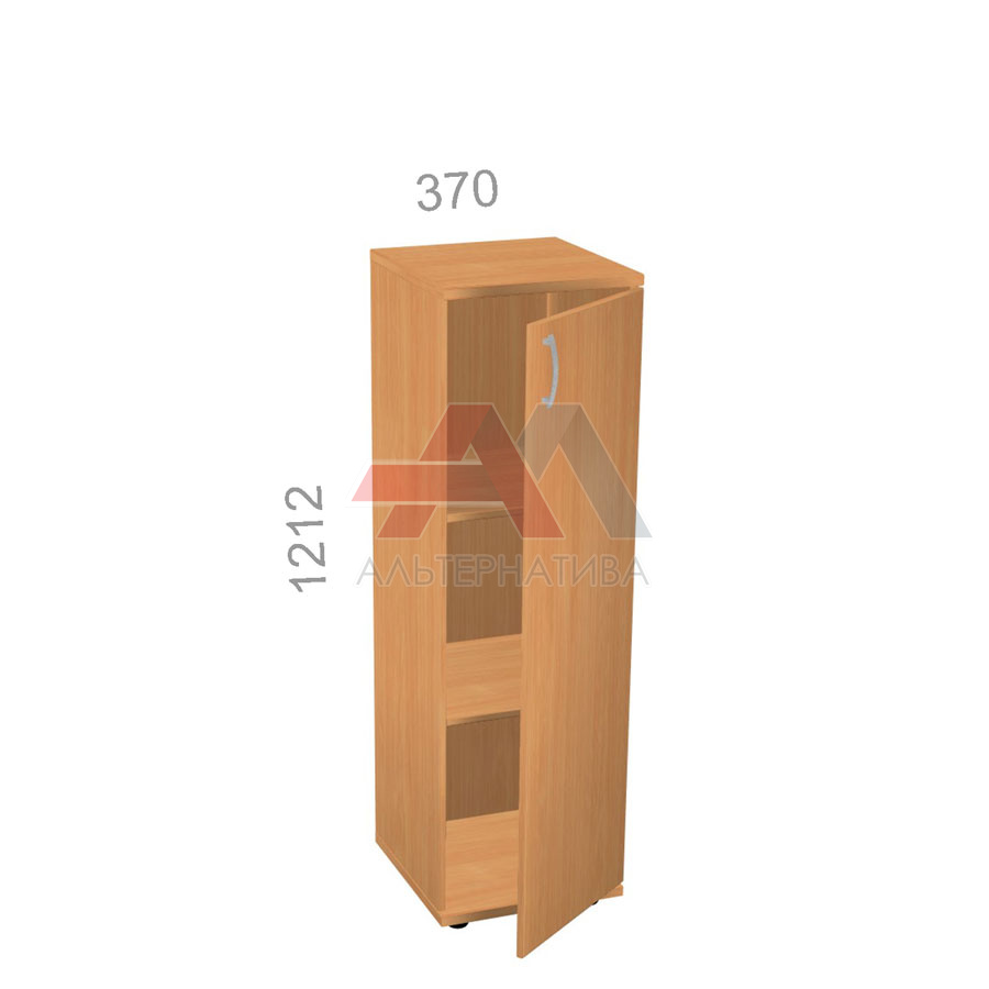 Шкаф 3 уровня, узкий, закрытый, дверь ЛДСП - Стандарт СТ ШЗ-08 R - правый, ШхГхВ: 370х380_550х1212 мм