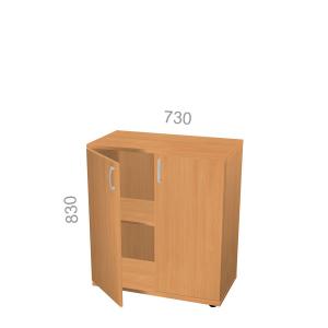 Шкаф 2 уровня, широкий, закрытый, двери ЛДСП - Стандарт СТ ШЗ-12, ШхГхВ: 730х380_550х830 мм