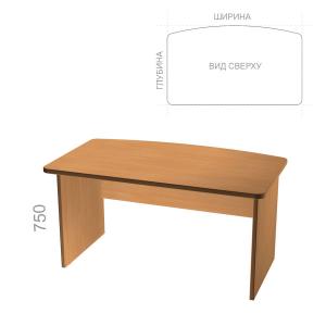 Стол руководителя прямой, с выпуклой столешницей Танго СТ9R, ШхГхВ: 1600_2000х940_1050х750 мм