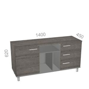 Тумба греденция Яппи ЯТК-140 R - правая, ШхГхВ: 1400х450х620 мм