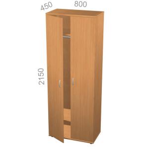 Шкаф гардероб, широкий - Танго ТШ11з, штанга для одежды, ШхГхВ: 800х450х2150 мм